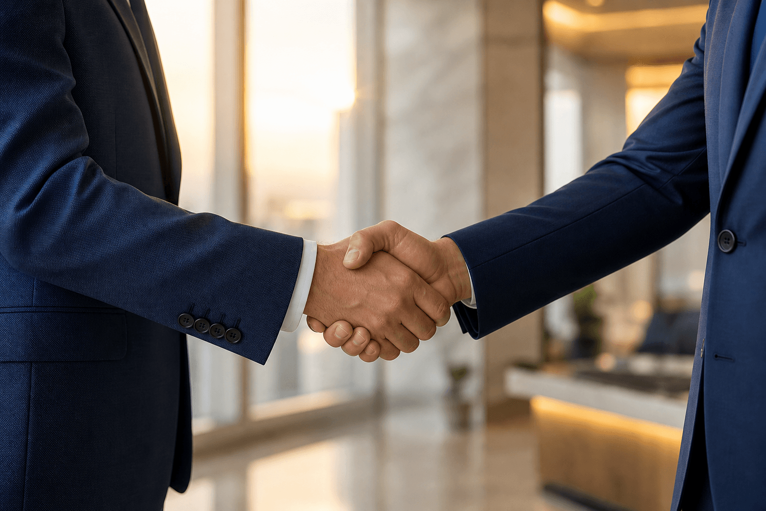 Business partners shaking hands